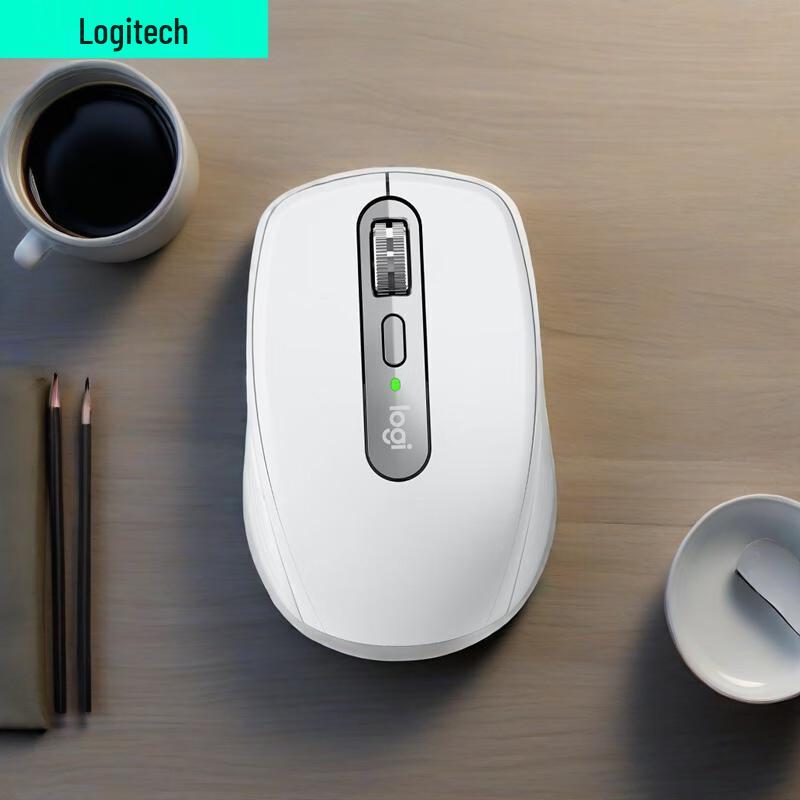 Logitech MX Anywhere 3S Silent Wireless Mouse - Space Silver