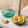 Piatto da frutta trasparente di lusso leggero per la casa, piatto da frutta per snack, soggiorno, tavolino da caffè, piatto per caramelle e snack, scatola per frutta secca