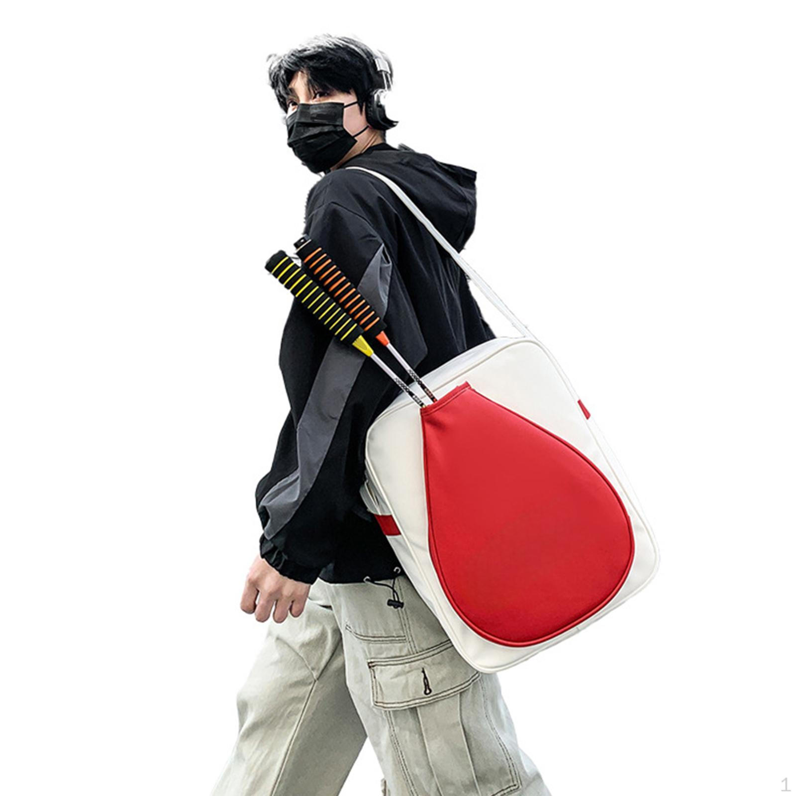 

Badminton Bag Shoulder Backpack Handbag Crossbody PU Polyester Water with Spacious Interior And красный