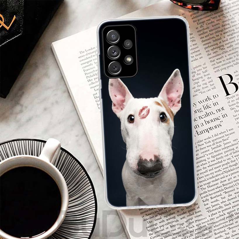 Bull Terrier Dog Puppies Phone Case For Samsung Galaxy A15 A14 A54 A13 A53 A12 A52S A55 A22 A23 A24 A32 A33 A34 A25 A35 A03S A04