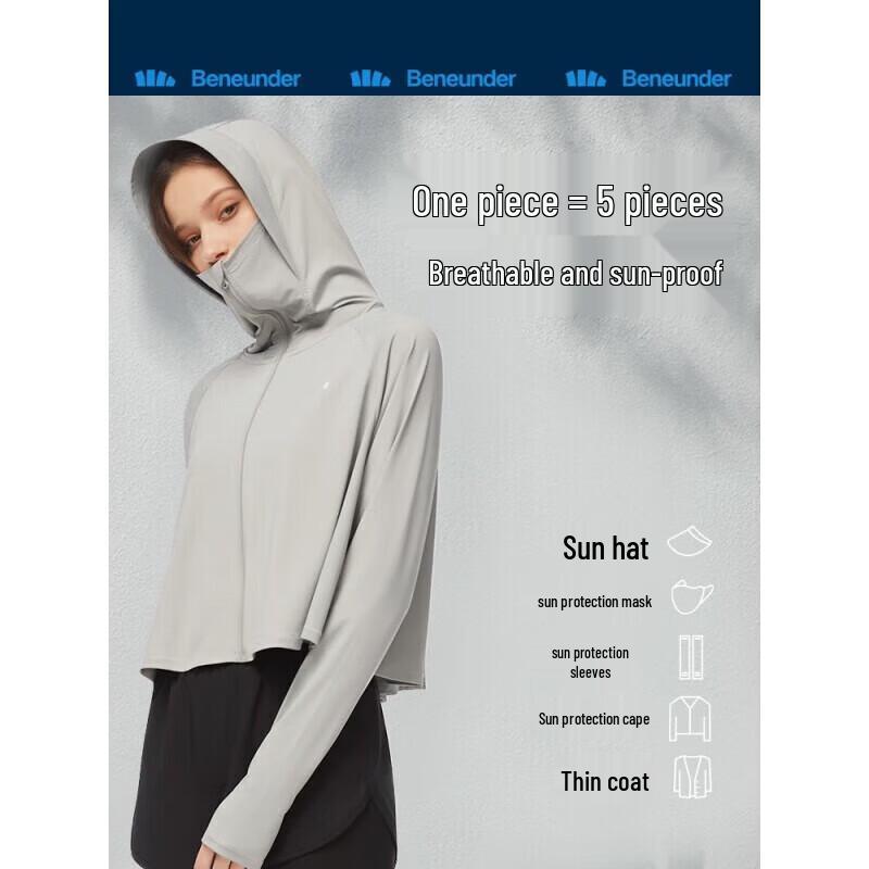 Beneunder Ice Thin Women s Anti-UV Hooded Sun Protection Jacket