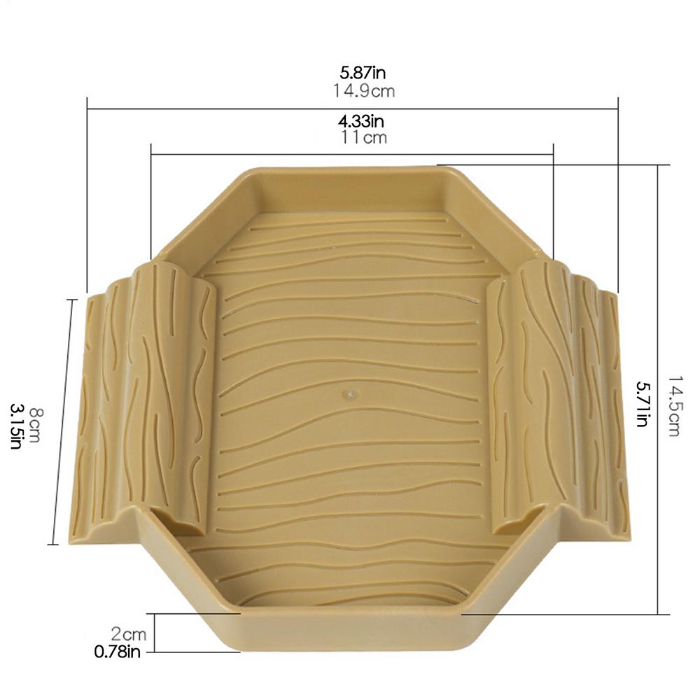 Tortoise Food Dish Reptile Water Food Bowl Reptile Bathing Pool Tortoise Habitat Accessories for Turtles Horned Frogs Lizards