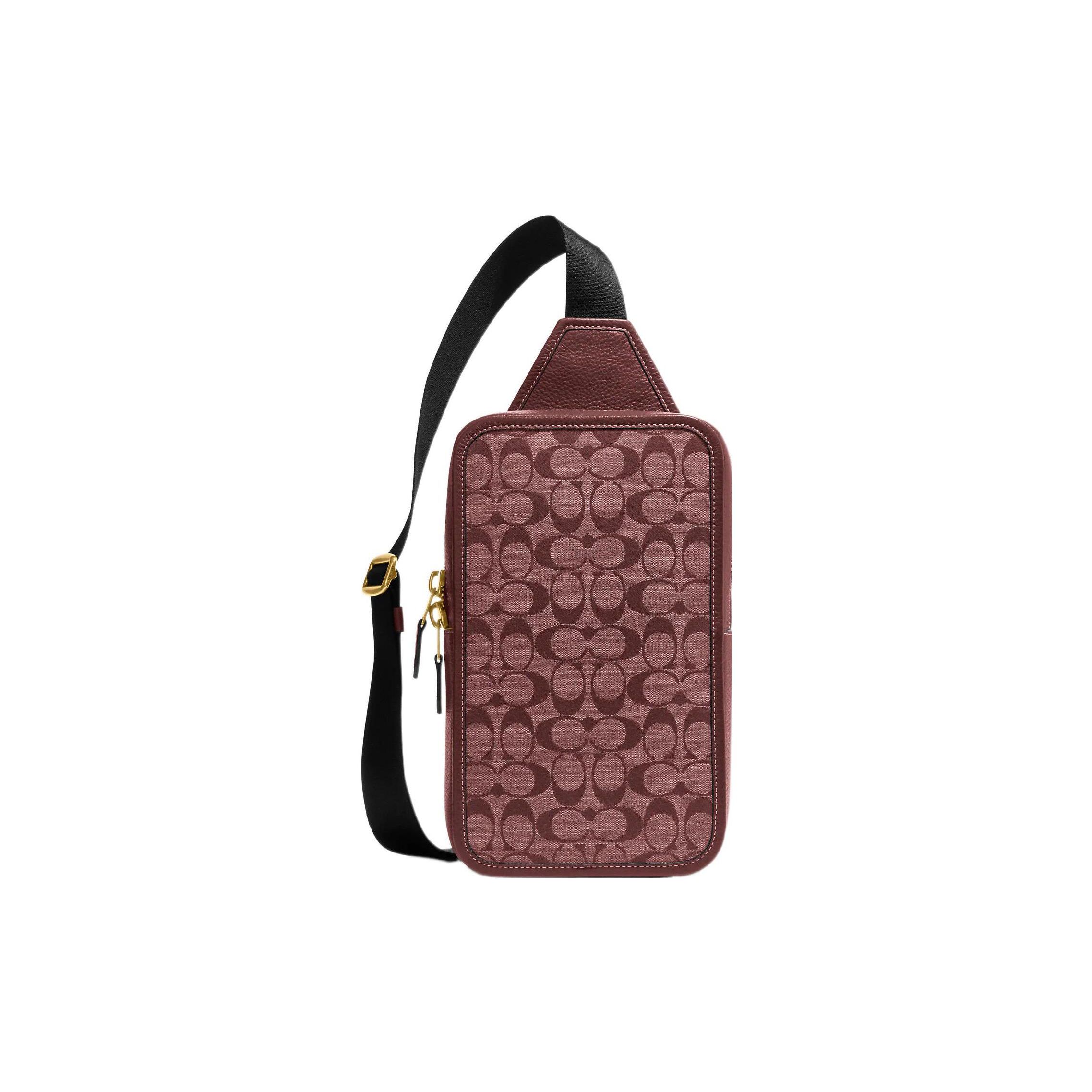 

Coach Sullivan 16 Classic Monogram Canvas With Pebble Leather Zipper Closure Backpack Shoulder Bag Crossbody Bag Small Men bags Burgundy CG993-B4WN Basic Set (Bag+Dust Bag)