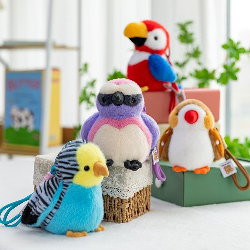 Uccello Cartone Animato Pappagallo Bambola Pinguino Uccello Peluche Giocattolo Ciondolo Carino Bambola Imbottita Oggetti di Scena Borsa Portachiavi Bambini Giocattolo Natale Compleanno
