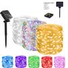 Outdoor Waterproof LED Solar Copper Fairy String Lights for Courtyard Decoration