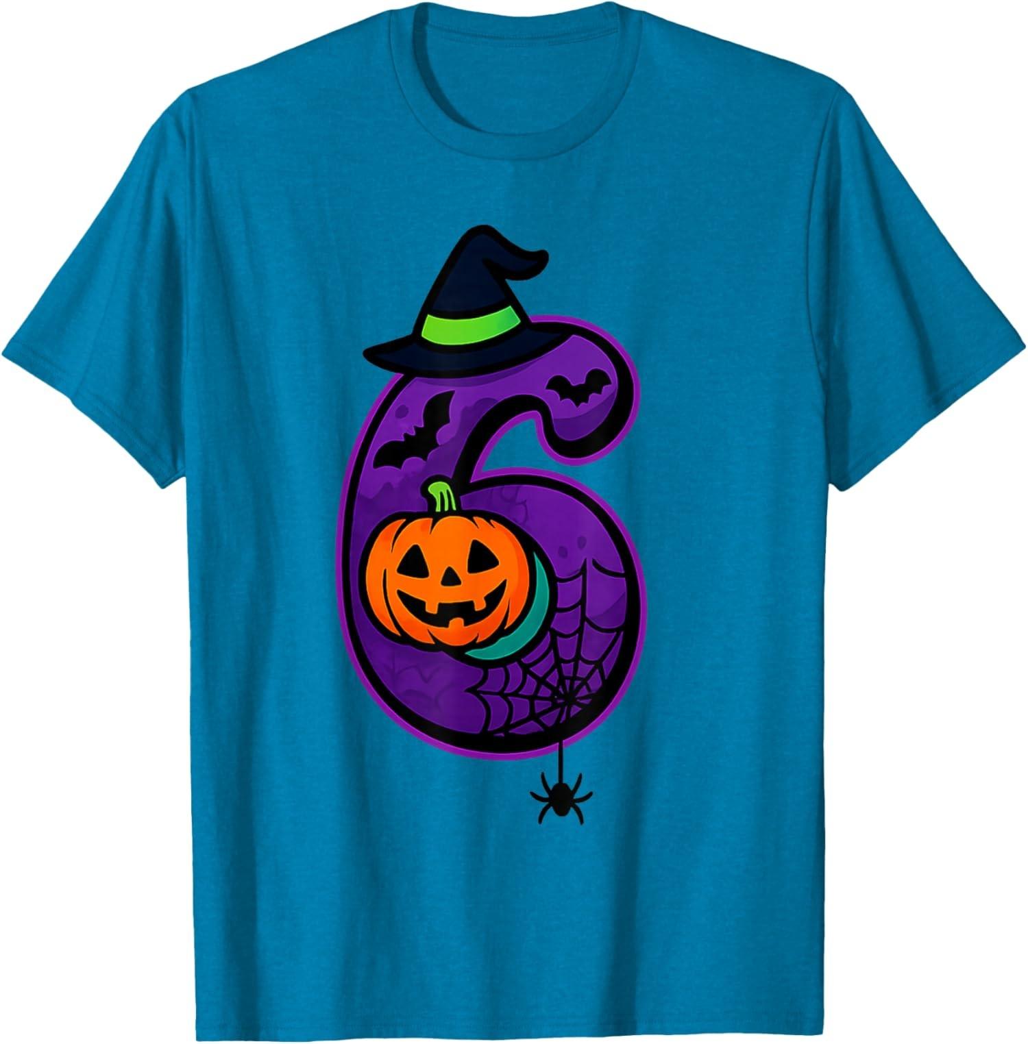 Number 6 Funny Meme Saying Six Seven Halloween Unisex T-Shirt S разноцветный