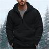 Autumn Winter Men's Casual Hooded Sweater Coral Velvet Fashion Loose Warm Pullover Jacket Warmth Heat Comfortable Fit Skin-friendly Breathable Tops