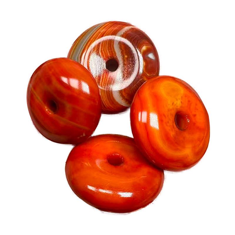 Red Silk Agate Beads for DIY Bracelets & Anklets - Cultural Accessories.