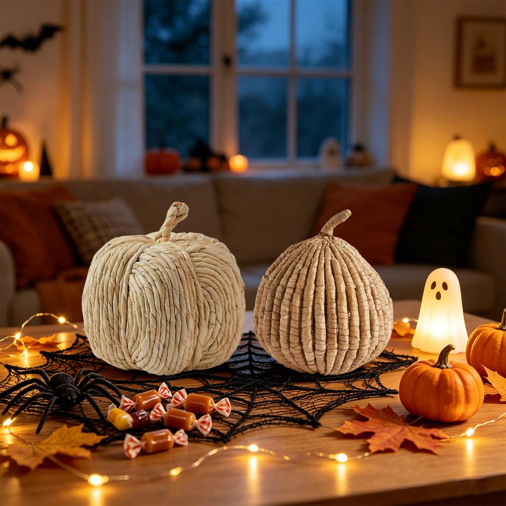 Halloween-Kürbis-Aufbewahrungskorb für Süßigkeiten, Partydekoration und Heimorganisation