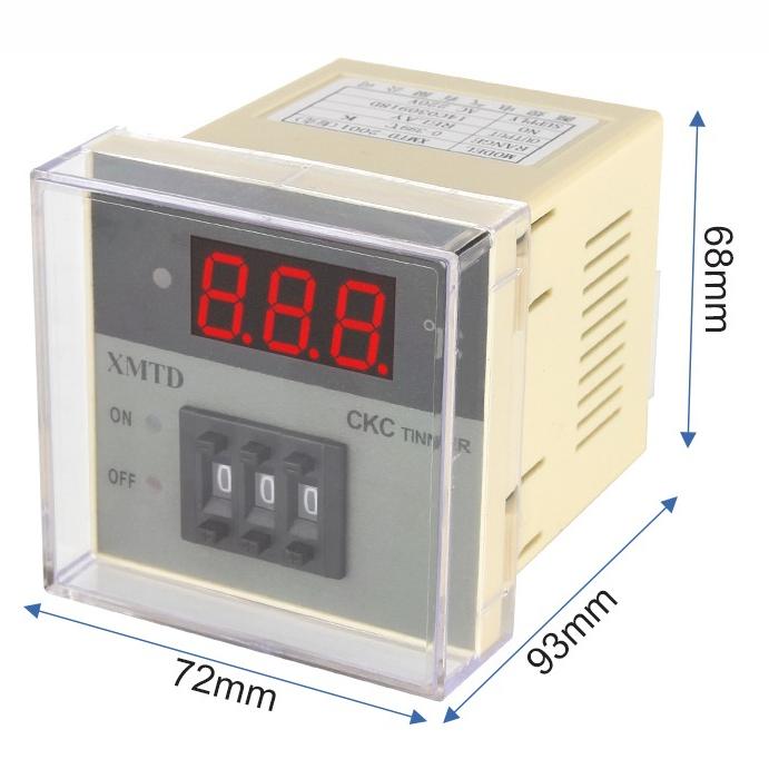 XMTD-2001 PID Digital Display Temperature Controller 0-399℃ 0-999℃ K E PT100 Thermocouple 220AC 75*75mm Thermostat 220V 110V