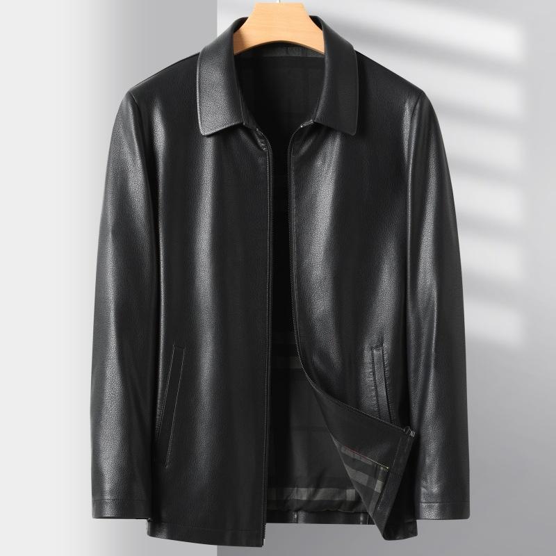 

Мужские куртки из натуральной кожи на осень и зиму, бархатные теплые кожаные куртки, повседневные куртки с лацканами, мужские топы-папы 170