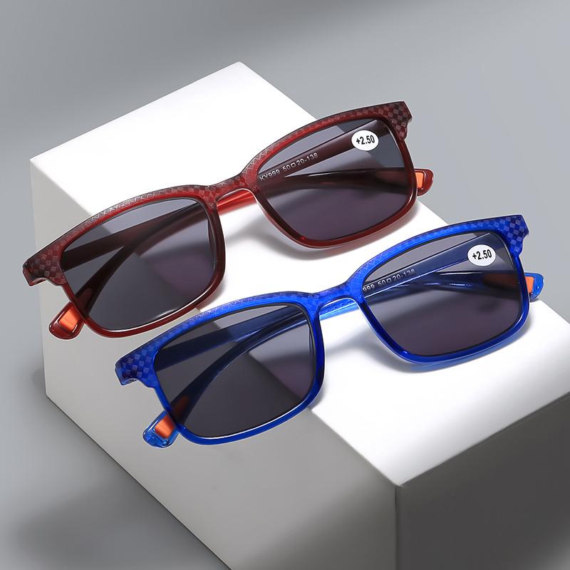 Men's Classic Square Frame Reading Glasses Sunglasses Neutral New Fashion High-definition Anti-blue Light Presbyopia Glasses
