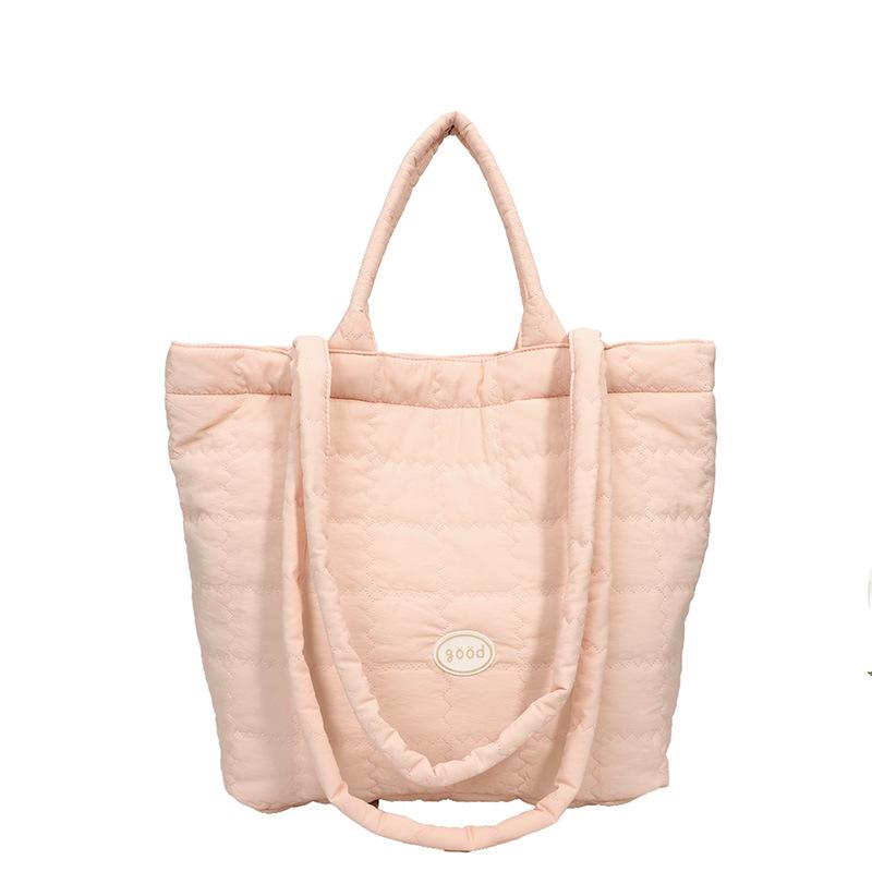 Large Capacity Bag Women's Bag 2025 New Solid Color Simple Casual Niche Shoulder Bag Fashionable Commuter Tote Bag