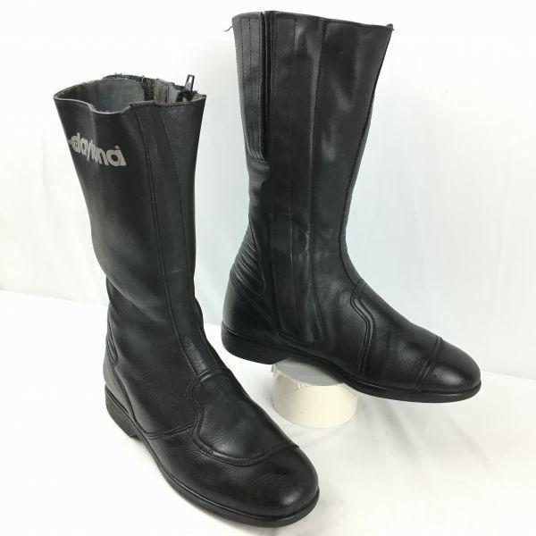 

90s Vintage Daytona Motorcycle Riding Touring Boots Black Size 39 Side Zip Men s