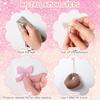 6 Pcs Pink Bow Decorative Wall Hooks Metal Strong Adhesive Wall Door Hanger Coquette Room Decor Cute Towel Coat Hooks Preppy Hanging Decor for Home