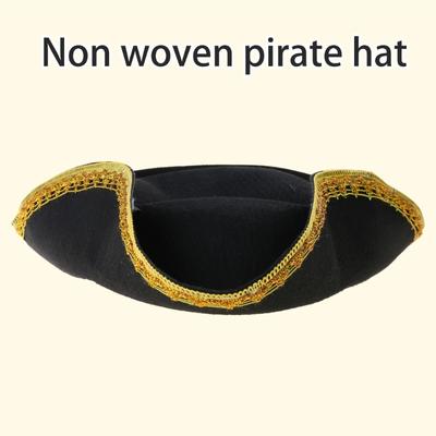 Pirate Hat for Adult Cosplay Party Costume Tricorne Hat Stage Shows Captain Hat for Halloween Role Play Headpiece