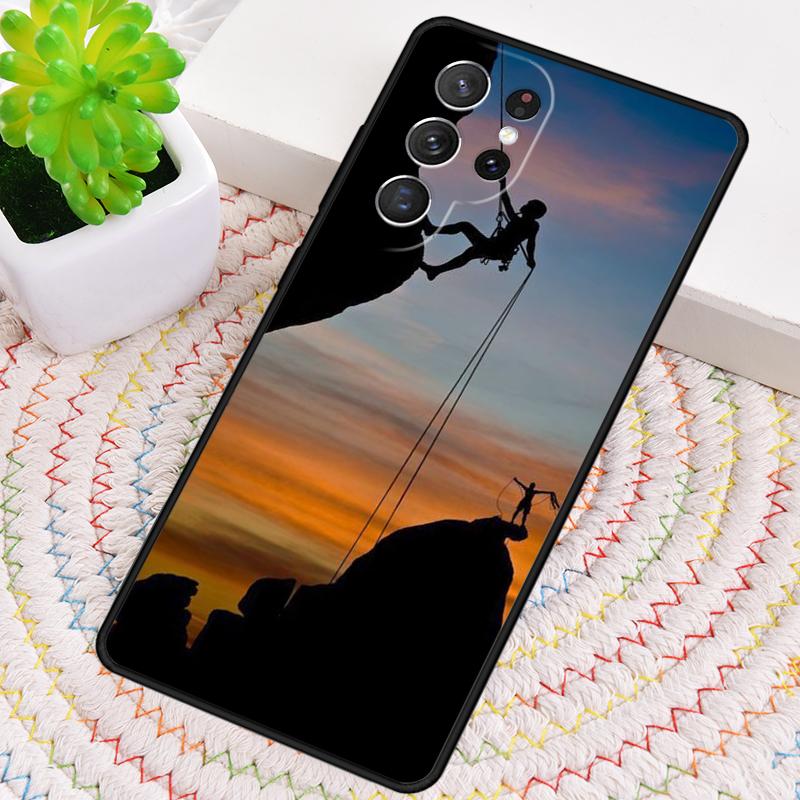Mountain Climbing Silicone Phone Case For Samsung Galaxy note 10 pro S26 S25 S24 S23 S22 S21 Plus S25Ultra Capa Cover