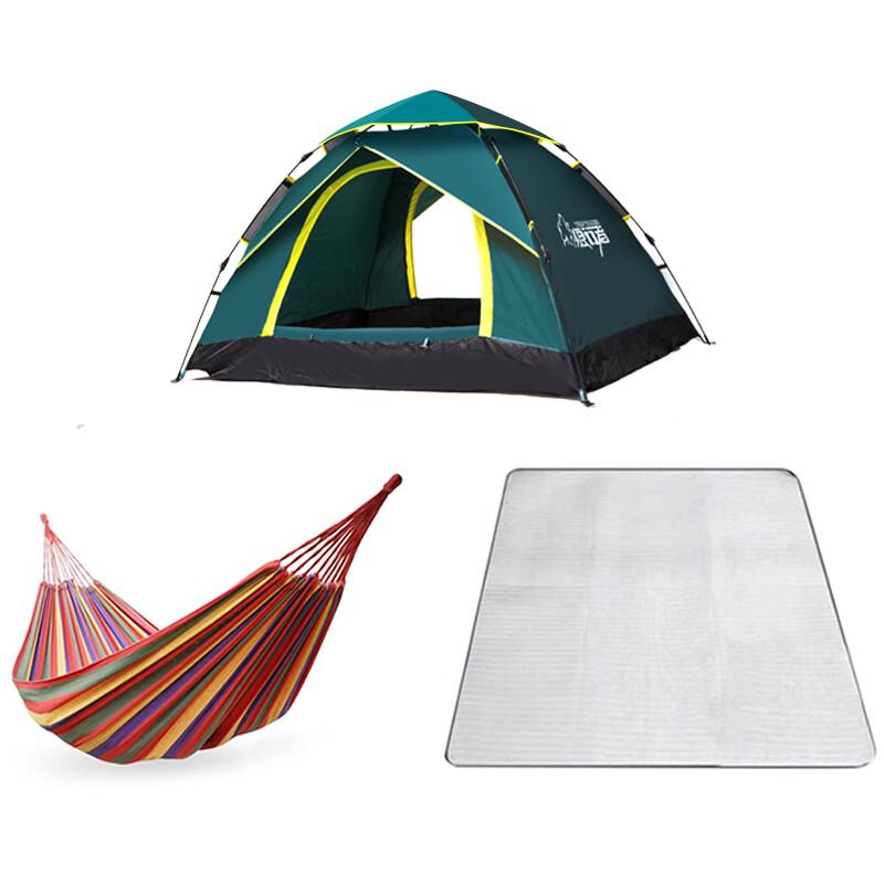 Wolf Walker 3-4 Person Automatic Camping Tent 3-Piece Set