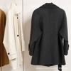 Autumn and Winter Small Wool Double-sided Woolen Coat Stand-up Collar Lace-up Waist Wool Woolen Coat Women