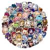 50pcs Genshin Impact Waterproof Sticker Set Venti Xiao Klee Decor For Luggage Cases