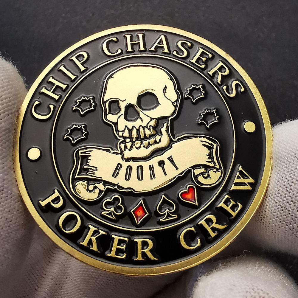Stray coins, skulls, pirates, gold-plated, chips, commemorative coins, collectible coins, relief coins, commemorative medals, Christmas gift золотой
