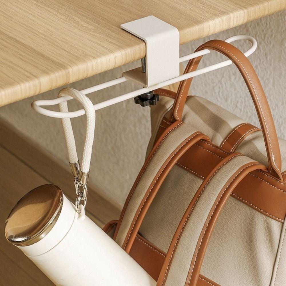 Detachable Desk Side Hanger Adjustable Table Backpack Holder Portable School Bag Hanger  Umbrella