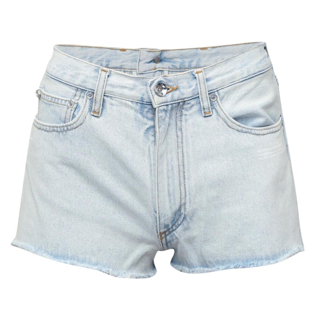 Off White Womens/Ladies Denim Cropped Shorts