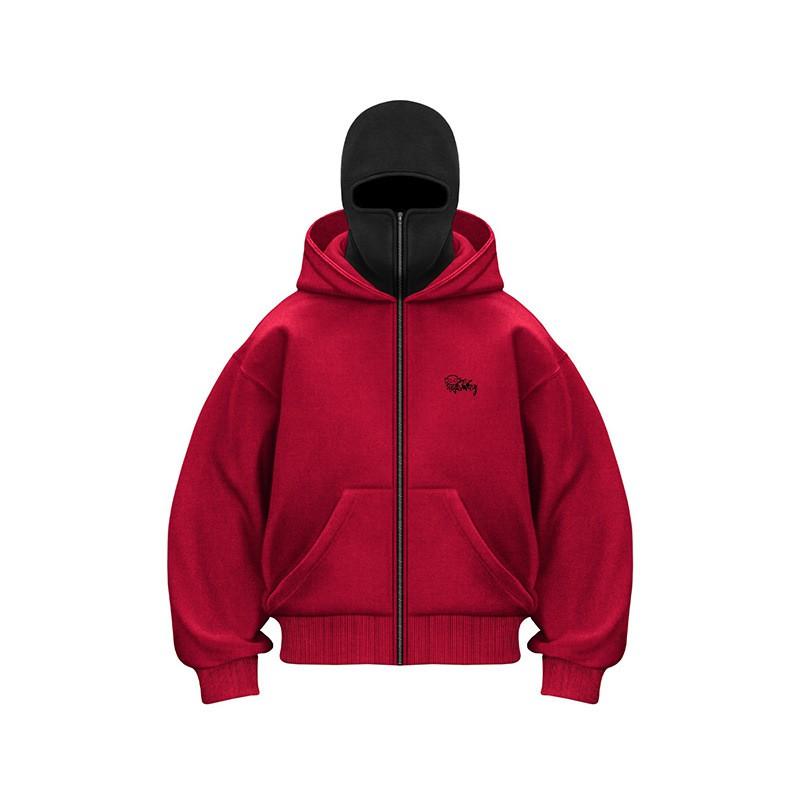 Fashionable autumn and winter hoodie jacket with loose double hat design and hooded sweatshirt