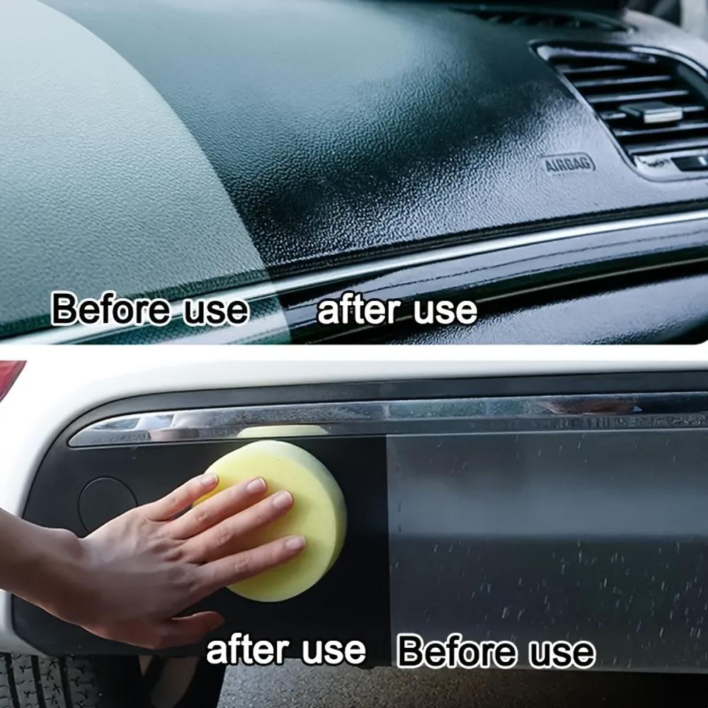 Car Plastic Renewal & Tire Shine Wax - Scratch Repair, Anti-Oxidation & Gloss Restorer for Cars, Motorcycles & Bicycles | Interi