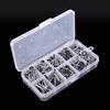 80Pcs Fishing Rod Guide Tip Repair Kit Set DIY Eye Rings Different Size Stainless Steel Frames with Box