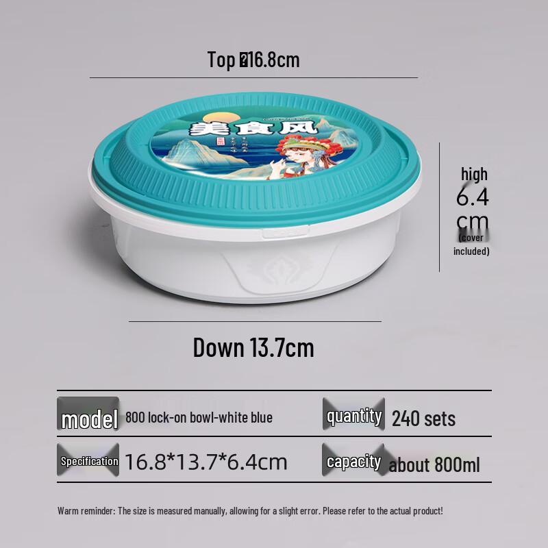 Shi Xun Chinese Style Round Takeout Bowls