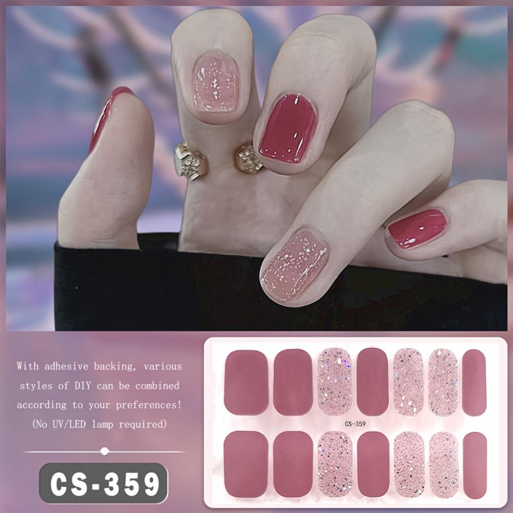 Dashing Diva Nail Strips Women's Fashion Nail Stickers Self-Adhesive Full Nail Wraps Waterproof Free Sealing Gel Nail Film