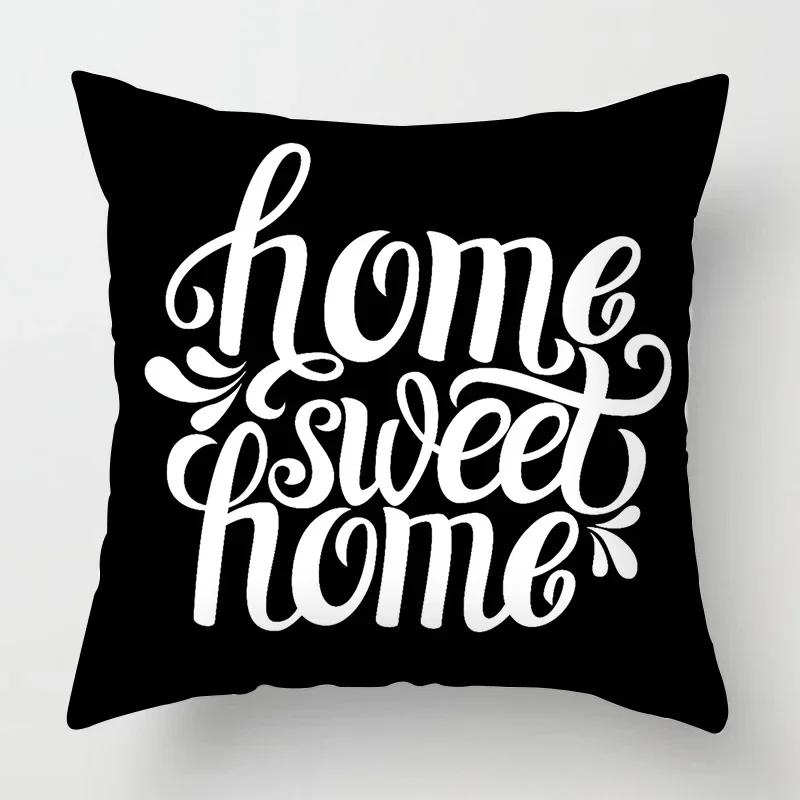 

Скандинавский Черный Сладкий Дом Наволочка Домашнее Украшение Гостиная Диван Украшение Наволочка 40*40 Чехол на Подушку для Автомобиля 50x50 60*60 12x12Inch