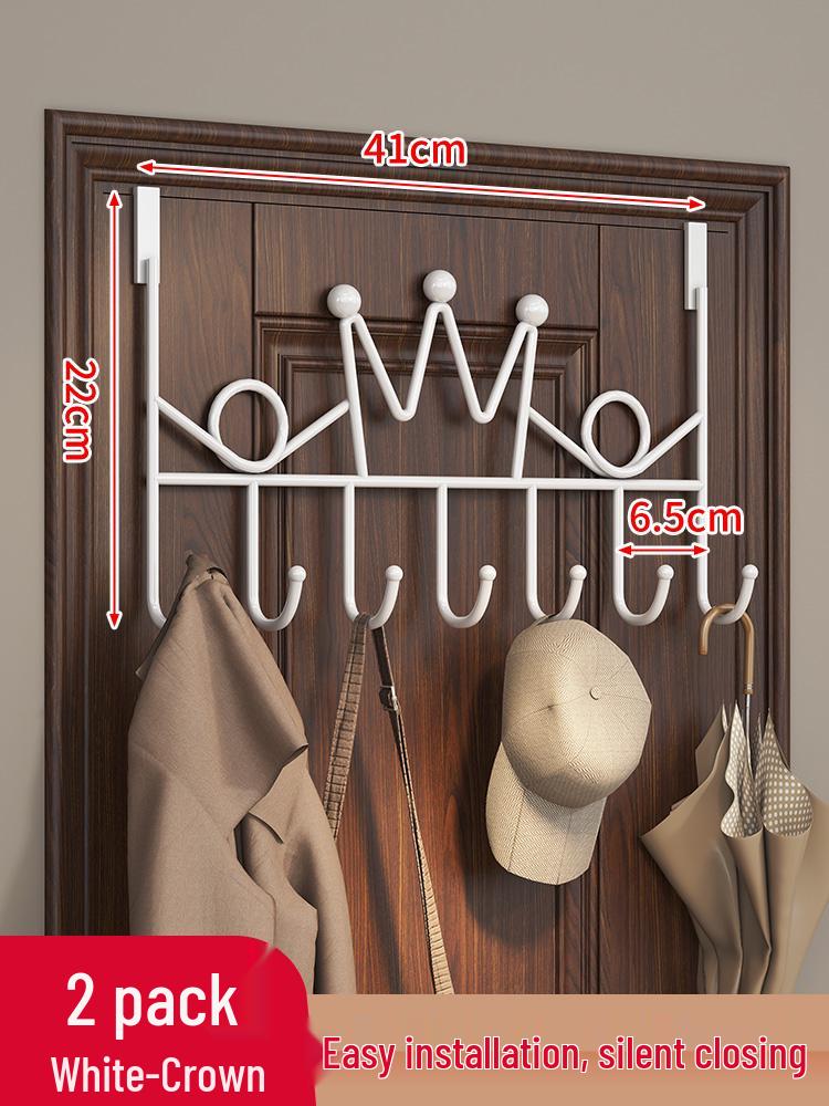 Door-Mounted Hook & Storage Rack for Clothes, Coats, and More