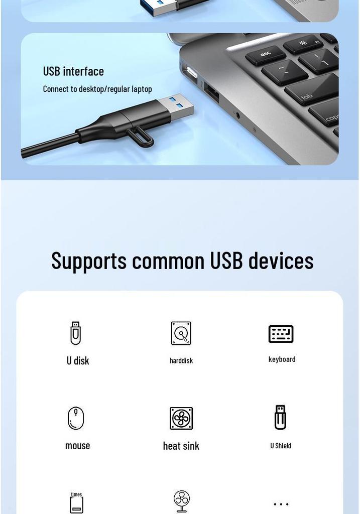 10-Port USB 3.0 Hub Expander for Laptops, Phones, and Desktops