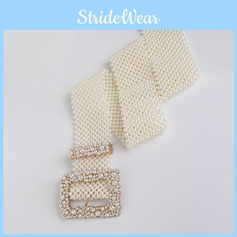 Artificial Waist Pearl Chain With Square Needle Buckle Design For Wear Daily