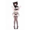 Erotic Sexy Five-pointed Star Lingerie Little Demon Bat Cosplay Costume PU Leather Bikini Girl Halloween Party Seductive Attire