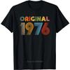 Funny Birthday Gift Old Oversized T-shirt Born In 1976 Vintage Design Cotton Tshirt Men's Clothing Fitness T Shirt