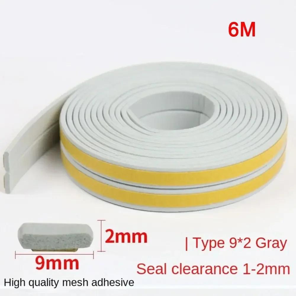 New Foam Door Seal Strip 6Meters D/E/I/P Type Seal Stopper Anti Collision Windproof Window Weather Stripping Window