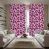 Klassische rosa Leopardenmuster-Vorhänge, Stangentaschen-Vorhänge 30*65, Schlafzimmer und Wohnzimmer, Heimdekoration, Zimmerdekoration