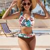 New Bikini European and American Women's Swimsuit Sexy Gathering Explosion Split Swimsuit