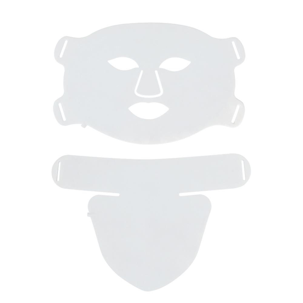 Red-Blue LED Beauty Mask: Home Facial Silicone Photon Rejuvenation Device with Neck Infrared Spectrometer