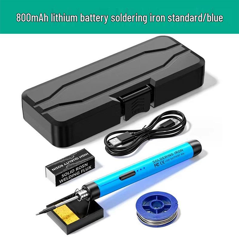USB Digital Display Portable Soldering Iron Set - 5V 8W, 800mA Rechargeable Lithium Battery
