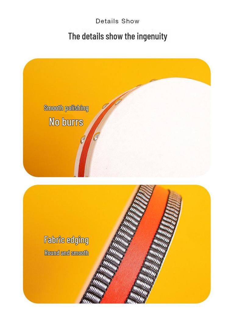 Xinjiang Dance Double-Sided Hand Drum: Kindergarten Orff Instrument Sheepskin Tambourine