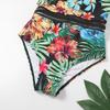 New Ladies One-piece Bikini Personality Printed Ruffle Bikini Swimsuit