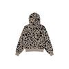 Vans Leopard Print Kangaroo Pocket Hoodie Sweatshirt Women Tops Camel VN0A7RO1BLK