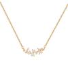 Exquisite Luxury Zircon Crystal Flower Gold Color Stainless Steel Pendant Necklace for Women Trendy Valentine's Day Gift Jewelry