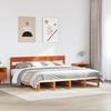 VidaXL Bed Frames and Headboard Wax Brown 180x200 Cm Pine Wood, Bed, Bedroom Furniture, Wooden Bed, Bed 3302305