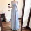 French beautiful, unique, super good-looking waist slim suspender dress, this year's popular popular dress summer