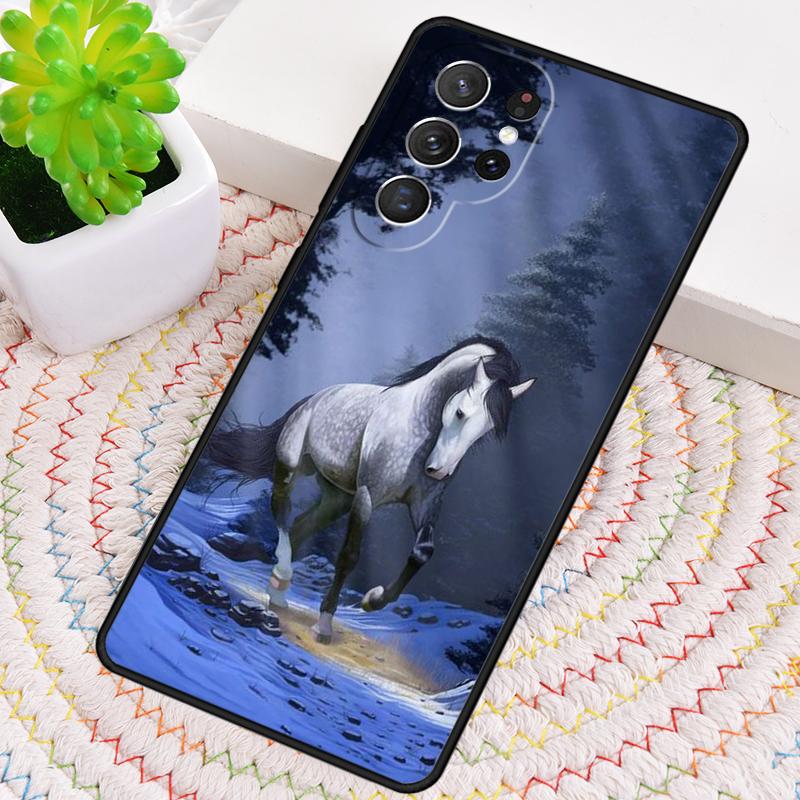 Running Horse Animal TPU Phone Case For Samsung Galaxy Note 10 Pro S26 S25 S24 S23 S22 Ultra Plus S21 FE S20 Shockproof Cover